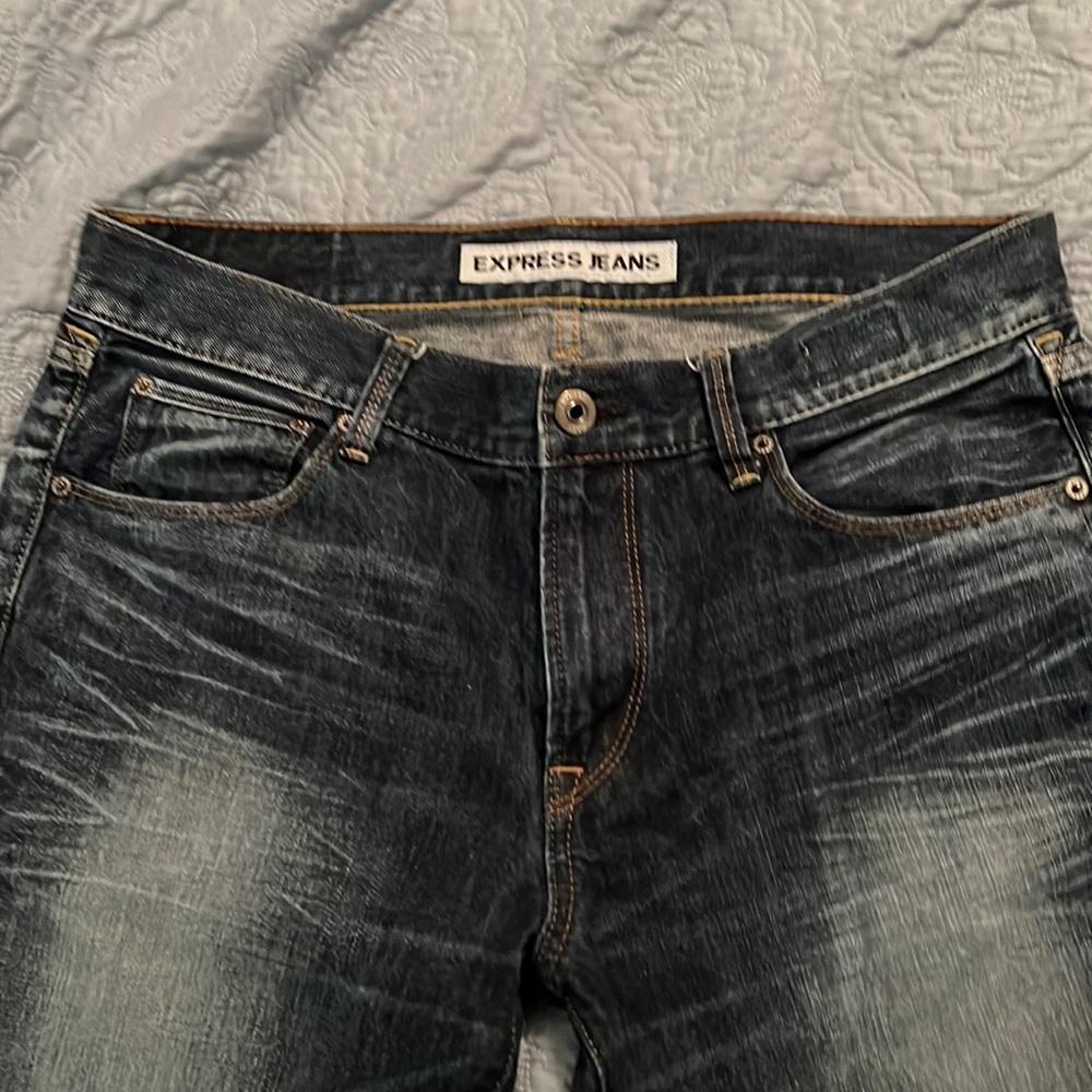 Express mens jeans size 33x32 Rocco slim fit skinny leg